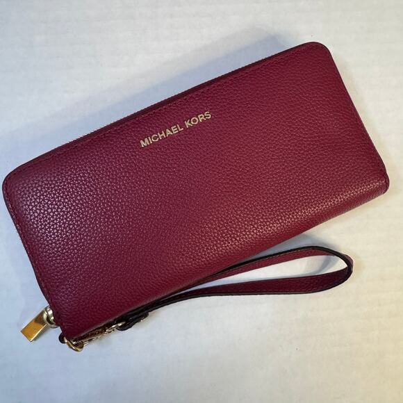 Michael Kors Mercer Gallery Large Leather Satchel & Jet Set Large Wallet EUC - Picture 11 of 16